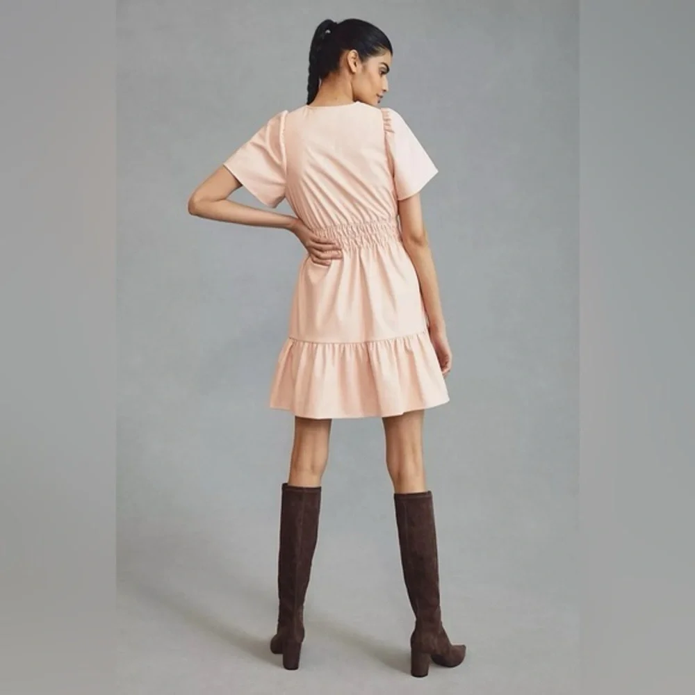 Anthropologie‎ The Somerset Vegan Leather Mini Dress